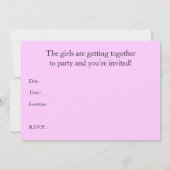 Invitation fête des filles (Dos)