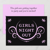 Invitation fête des filles (Devant / Derrière)