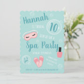 Invitation Fête des filles de la fête Spa (Debout devant)