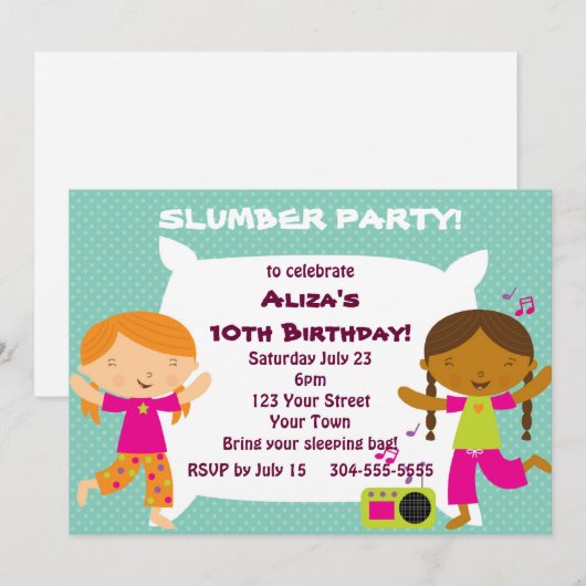 Invitation Fête des filles du bois (Devant / Derrière)