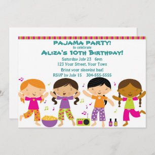 Invitation Fête des filles du pyjama