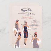 Invitation Fête des Flappers (Devant / Derrière)