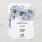 Invitation Fête des fleurs blanches Famille amis Mariages inv (Devant / Derrière)