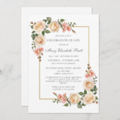 Invitation Fête des funérailles commémoratives de la vie (Devant / Derrière)