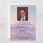 Invitation Fête des funérailles commémoratives de la vie (Devant)