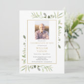 Invitation Fête des funérailles de verdure du jardin Fête de (Debout devant)