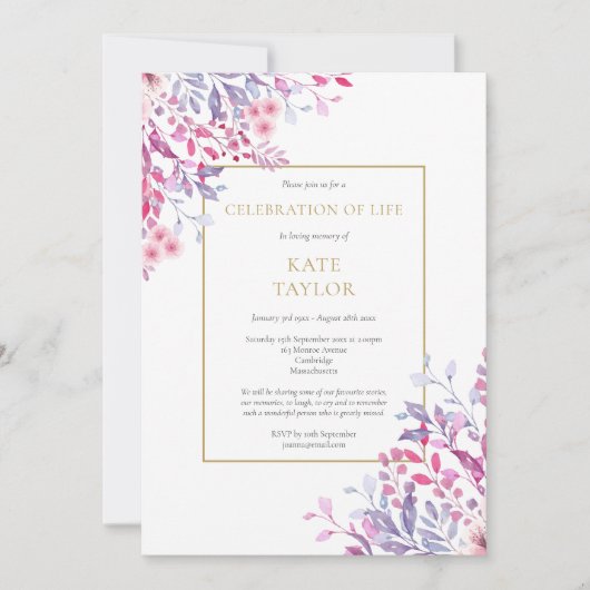 Invitation Fête des funérailles florales du pays (Devant)