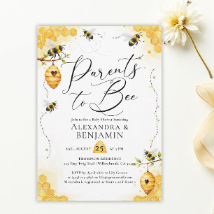 Invitation Fête des futurs parents à l'arrivée de bébé en été