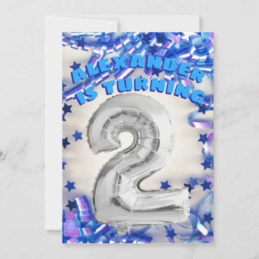 Invitation Fête des Garçons de l'Argent et de l'Âge bleu 2 (Devant)