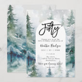 Invitation Fête des lanternes de neige en hiver 50e anniversa (Devant / Derrière)