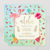 Invitation fête des luau (Devant / Derrière)