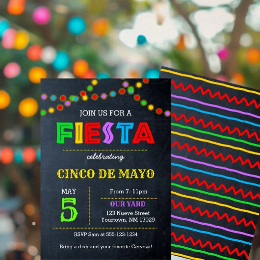 Invitation Fête des Lumières Cinco De Mayo