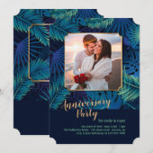 Invitation Fête des Mariages de nuit tropicaux (Devant / Derrière)