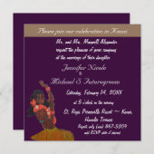 Invitation Fête des Mariages hawaïens (Devant / Derrière)