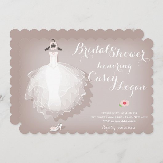 Invitation Fête des mariées (Devant / Derrière)