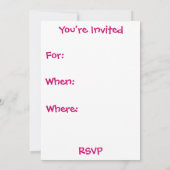 Invitation Fête des mariées (Dos)