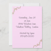 Invitation Fête des mariées (Dos)