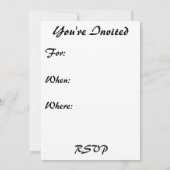 Invitation Fête des mariées (Dos)