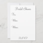 Invitation Fête des mariées (Dos)