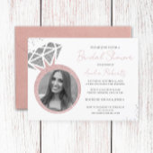 Invitation Fête des mariées à anneaux rose Gold Silver