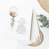 Invitation Fête des mariées à ballets verdure et Parties scin