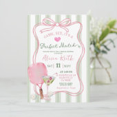 Invitation Fête des mariées à boule de sage Green Quirky Pick (Debout devant)