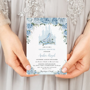 Invitation Fête des mariées à chaussures en verre princesse F