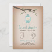 Invitation Fête des mariées à flammes - Lanterne Bleue (Devant)