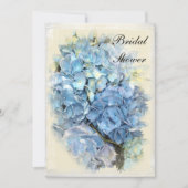 Invitation Fête des mariées à fleurs Blue Hydrangea (Devant)