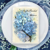Invitation Fête des mariées à fleurs Blue Hydrangea