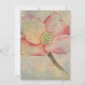 Invitation Fête des mariées à fleurs de bois rose (Dos)