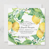 Invitation Fête des mariées à fleurs de citron moderne (Devant)