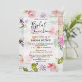 Invitation Fête des mariées à l'aquarelle Floral (Debout devant)