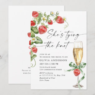 Invitation Fête des mariées à l'aquarelle tendance Meadow Str