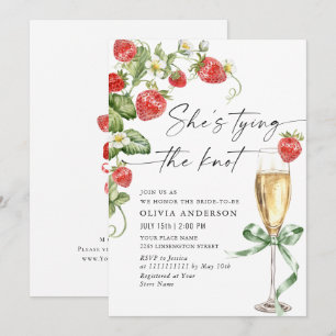 Invitation Fête des mariées à l'aquarelle tendance Meadow Str