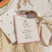 Invitation Fête des mariées à main irky Martini Bow