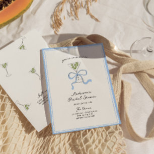 Invitation Fête des mariées à main irky Martini Bow