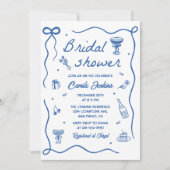 Invitation Fête des mariées à main lunaire (Devant)