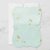 Invitation Fête des mariées à papillon bleu Turquoise chic (Dos)