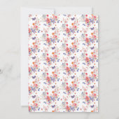 Invitation Fête des mariées à papillon d'été floral (Dos)