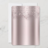 Invitation Fête des mariées à papillon rose fraiseur (Dos)