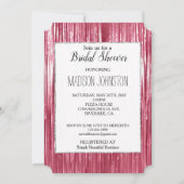 Invitation Fête des mariées à rayures rose glam (Devant)