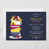 Invitation Fête des mariées à thé de l'après-midi Roses de la (Devant)