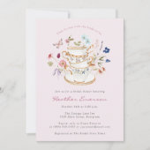 Invitation Fête des mariées à thé rose (Devant)
