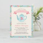 Invitation Fête des mariées à thé Vintage rétro (Debout devant)