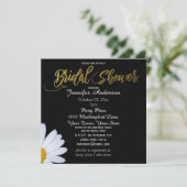 Invitation Fête des mariées à thème Black White Gold (Debout devant)