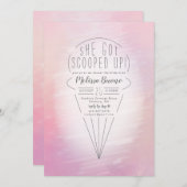 Invitation Fête des mariées À Thème De Crème De Glace Regroup (Devant / Derrière)