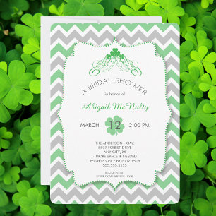 Invitation Fête des mariées à thème de la Saint Patrick, giro