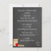 Invitation Fête des mariées à thème de l'enseignant scolaire (Dos)