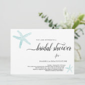 Invitation Fête des mariées à thème de plage (Debout devant)